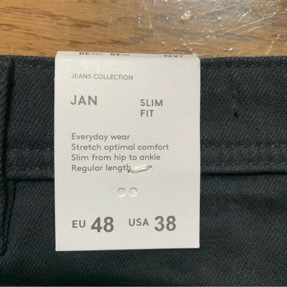 MANGO Mens Jan slim-fit jeans | Size US 38, EU 48 | Black Denim NEW!! - Picture 9 of 15